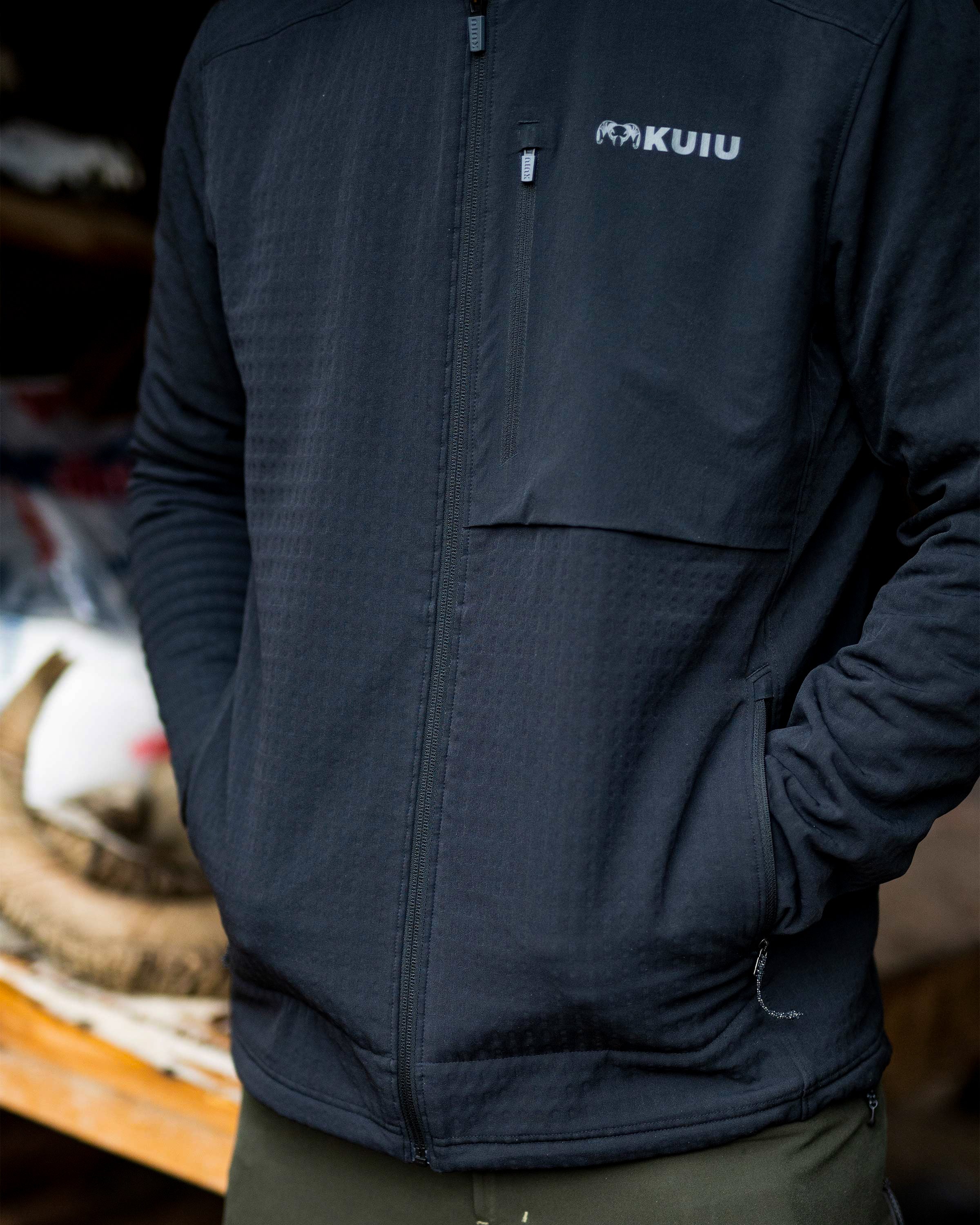 Blockfield Fleece Hoodie | Dark Sage - Image 7