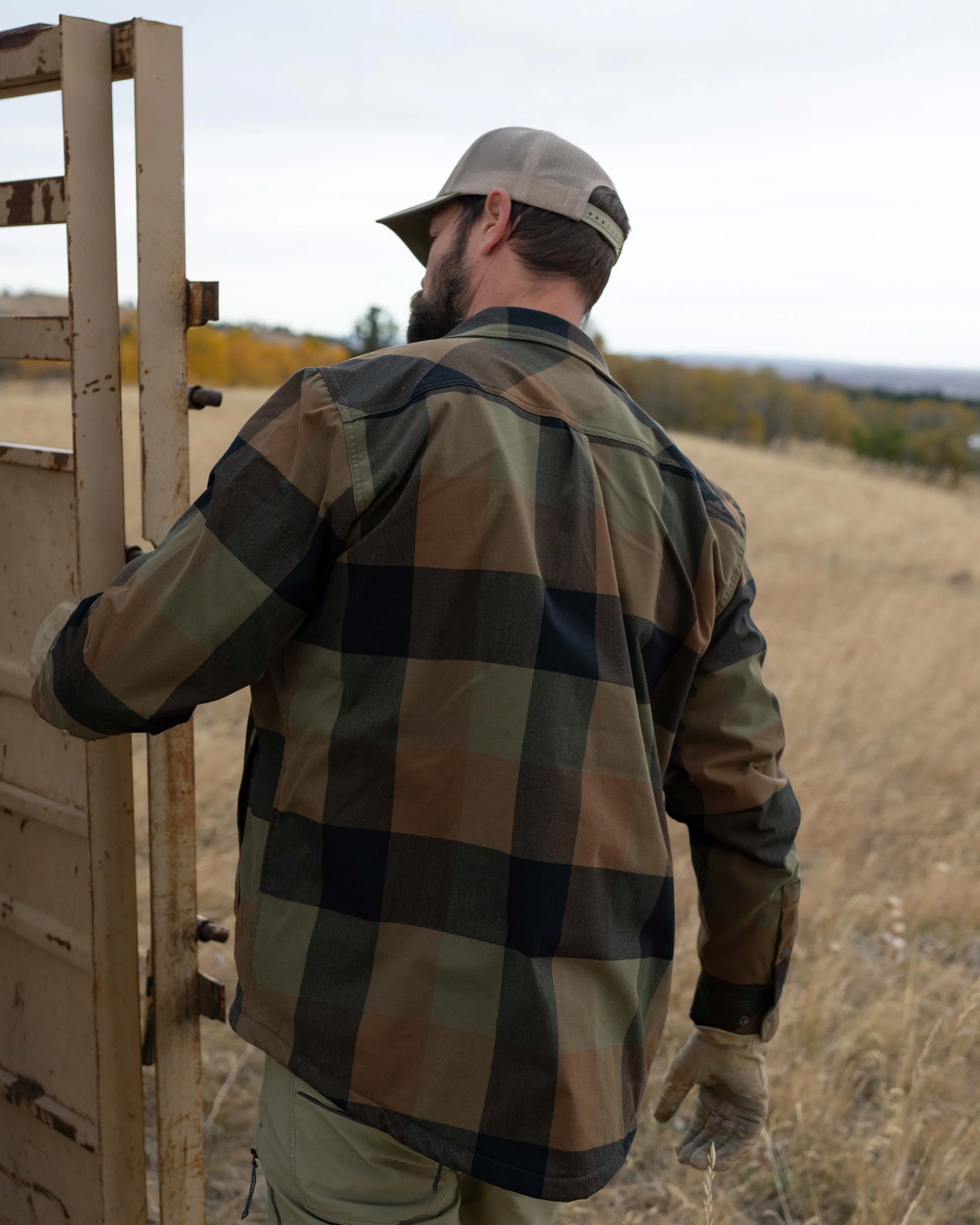 Field Flannel Fleece Shirt Jacket | Valo Plaid - Image 9